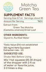 Ingredients list showing glycerin and distilled water