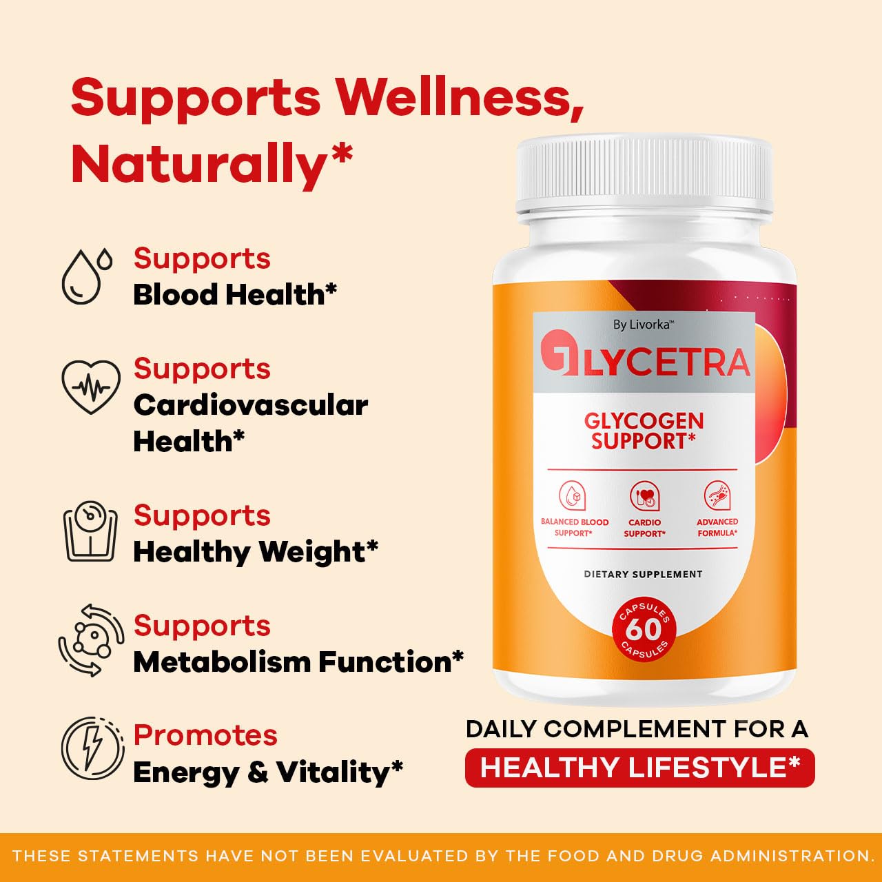 Glycetra bottle with capsules