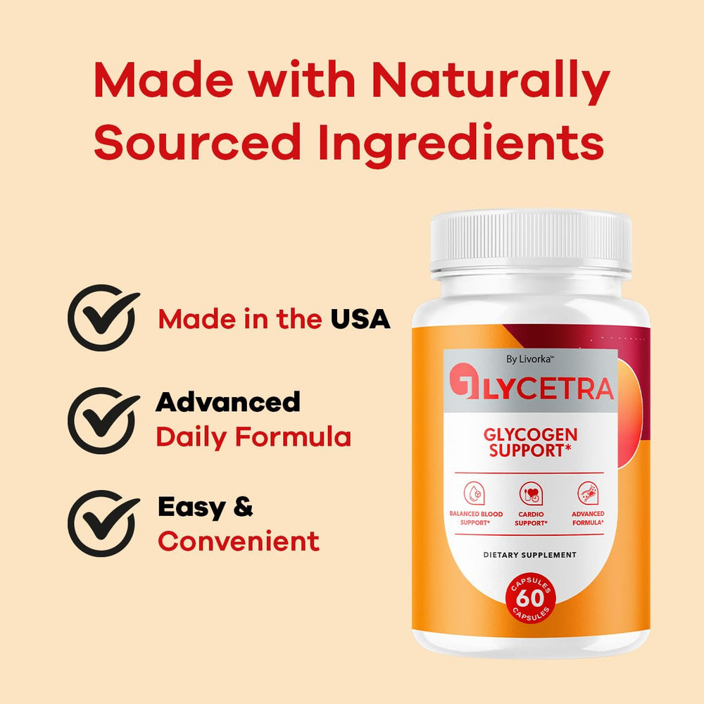Glycetra Advanced Natural Support branding on bottle