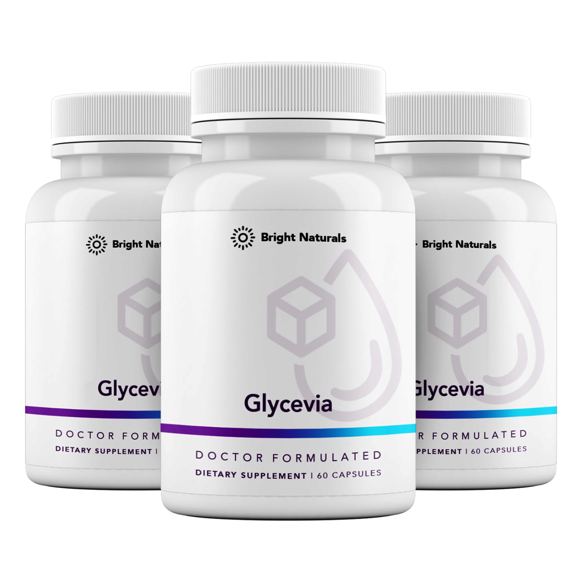 Product front view of Bright Naturals Glycevia bottle