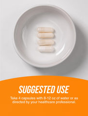 Active lifestyle context showing glycine capsules as part of daily regimen.