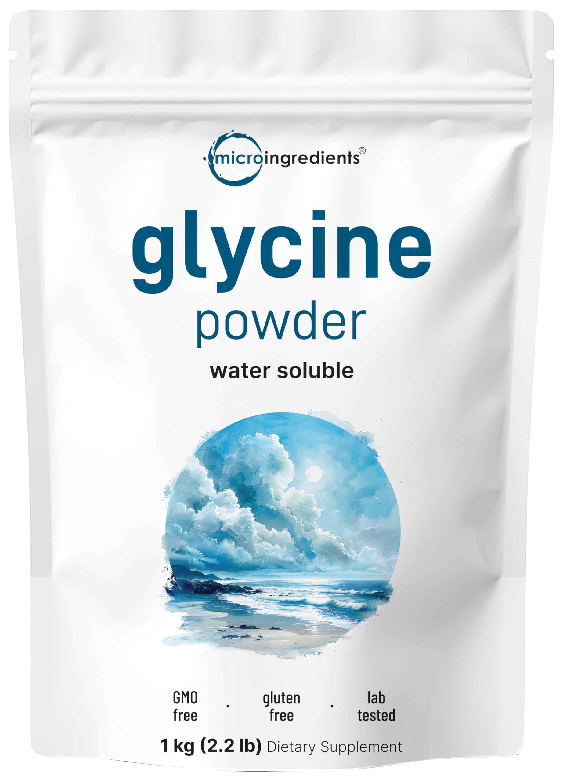 Glycine powder 1kg front view