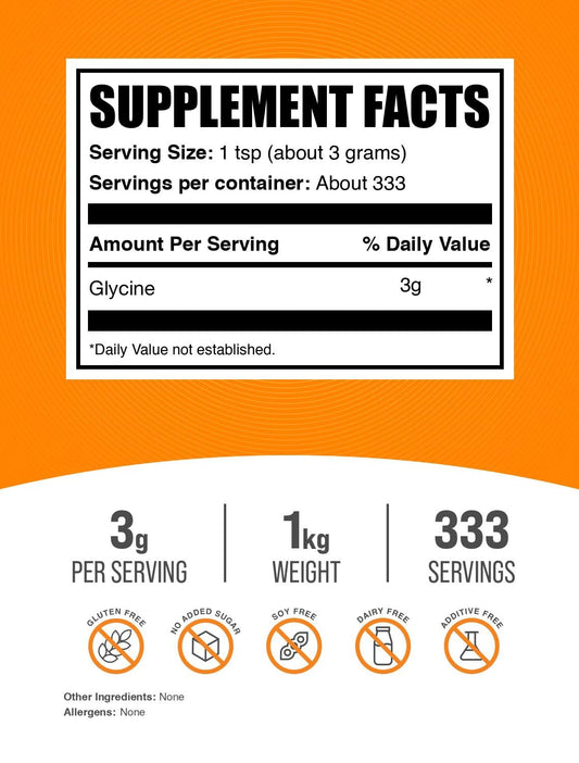 Glycine powder 3g serving size