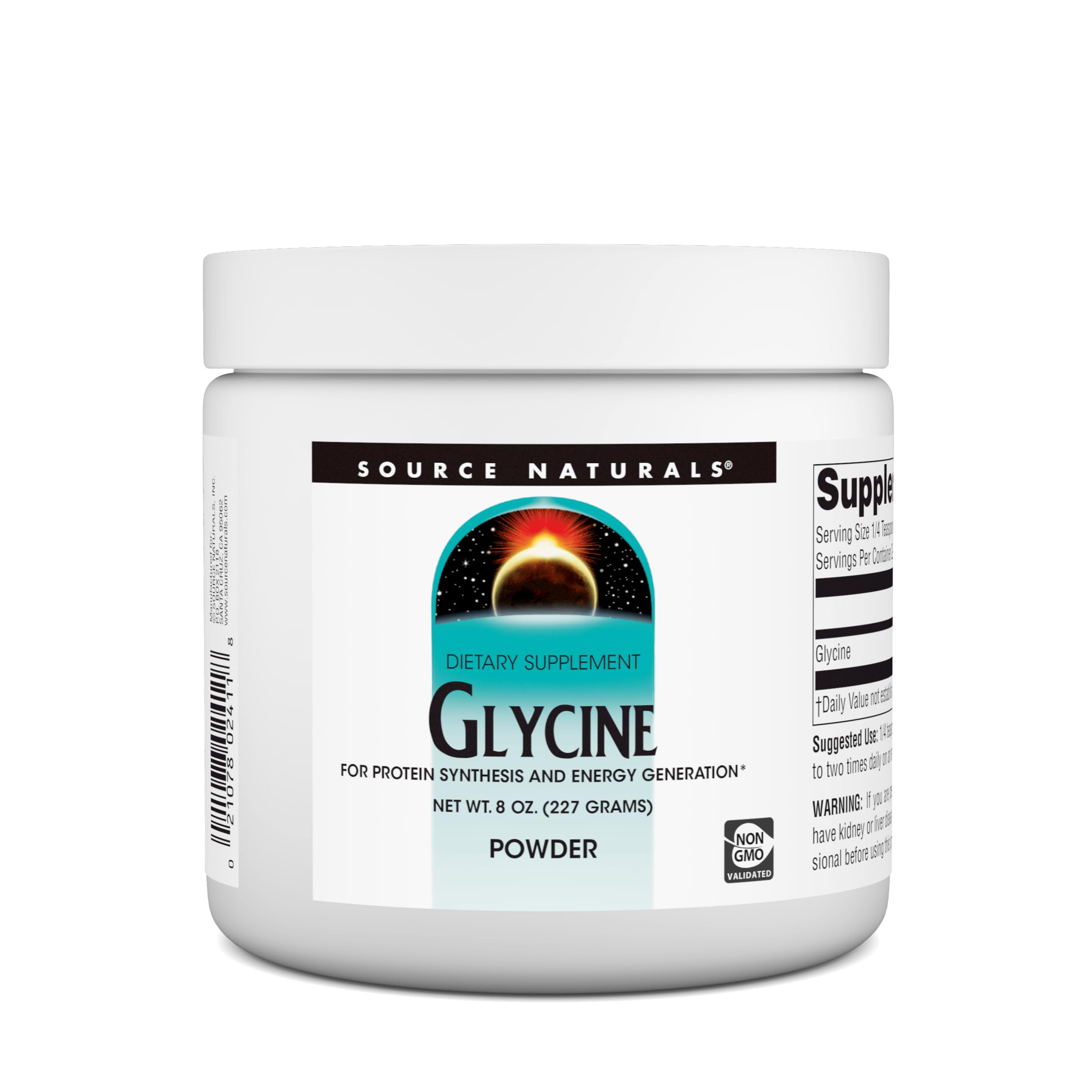 Source Naturals Glycine Powder 8 oz – front view