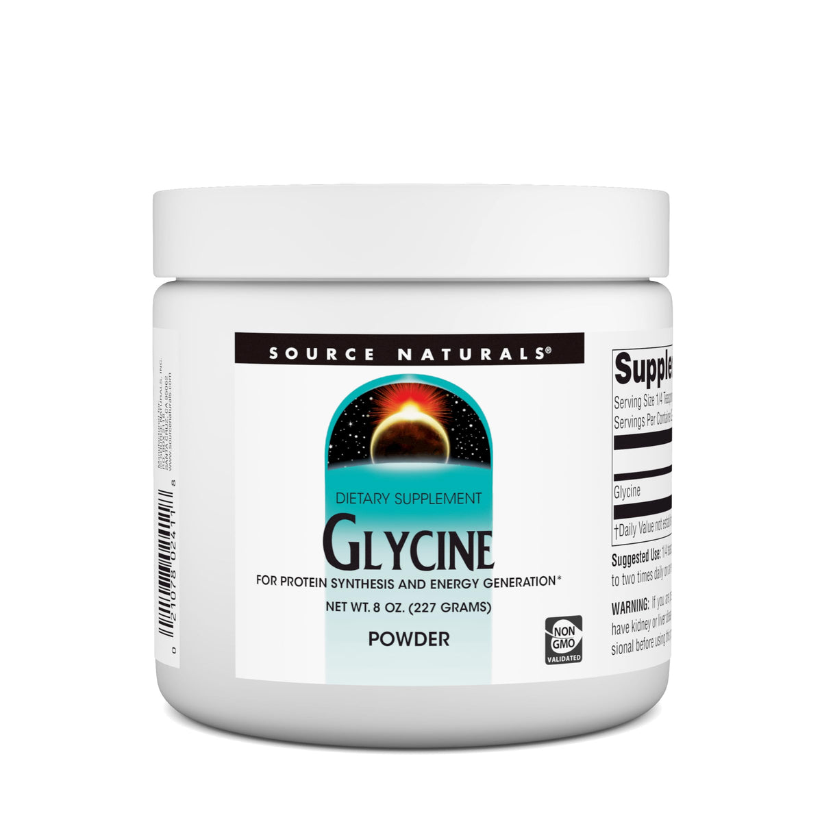 Source Naturals Glycine Powder 8 oz – front view