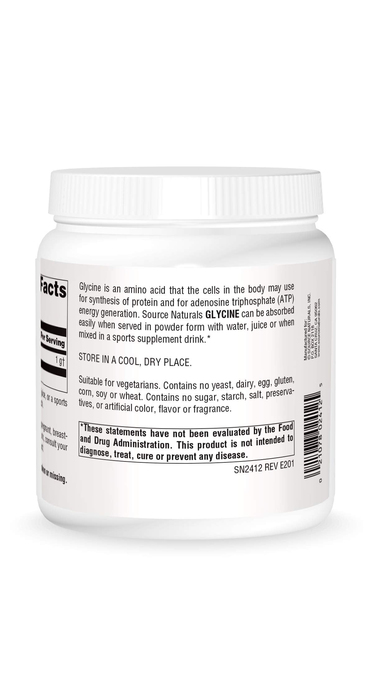 Glycine powder dissolving in water for easy absorption