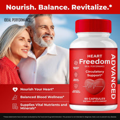 Heart Freedom Capsules all natural Glyco Optimizer ingredients label illustration