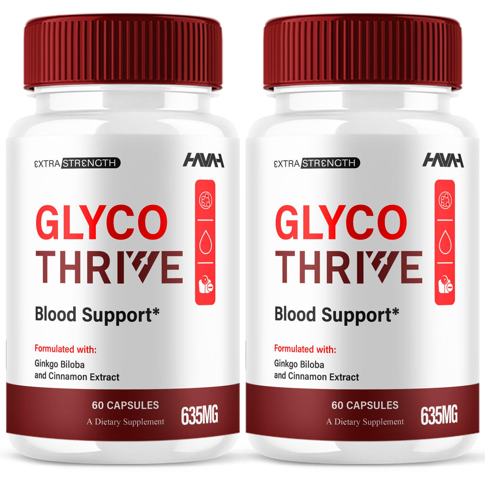 Glyco Thrive Blood Support 2-Pack bottle and capsules