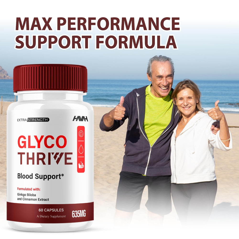 Close-up of Glyco Thrive label on bottle (120 capsules)