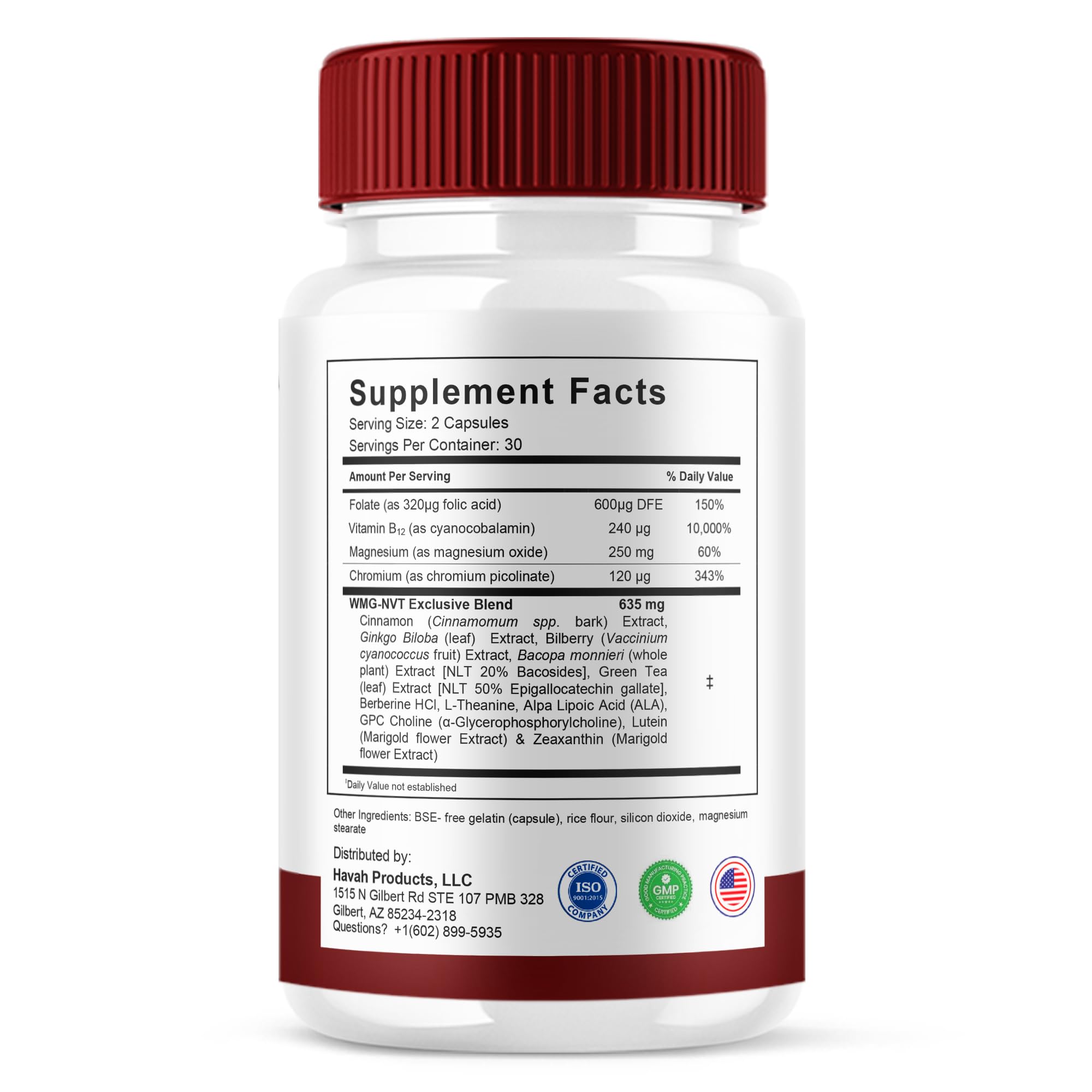 Dietary supplement bottle with Glyco Thrive branding