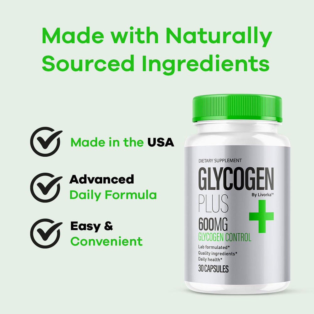 Glycogen Plus capsules close-up