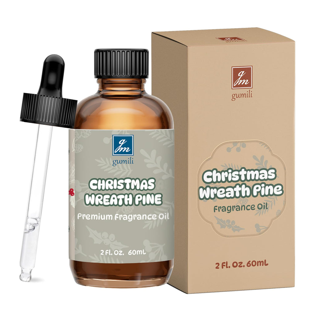 GM Gumili Christmas Wreath Pine Fragrance Oil 2oz front label
