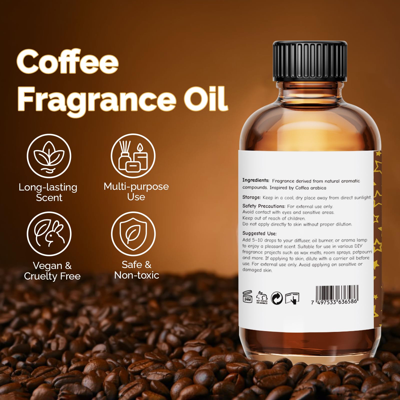 GM Gumili Coffee Fragrance Oil 2oz with glass dropper