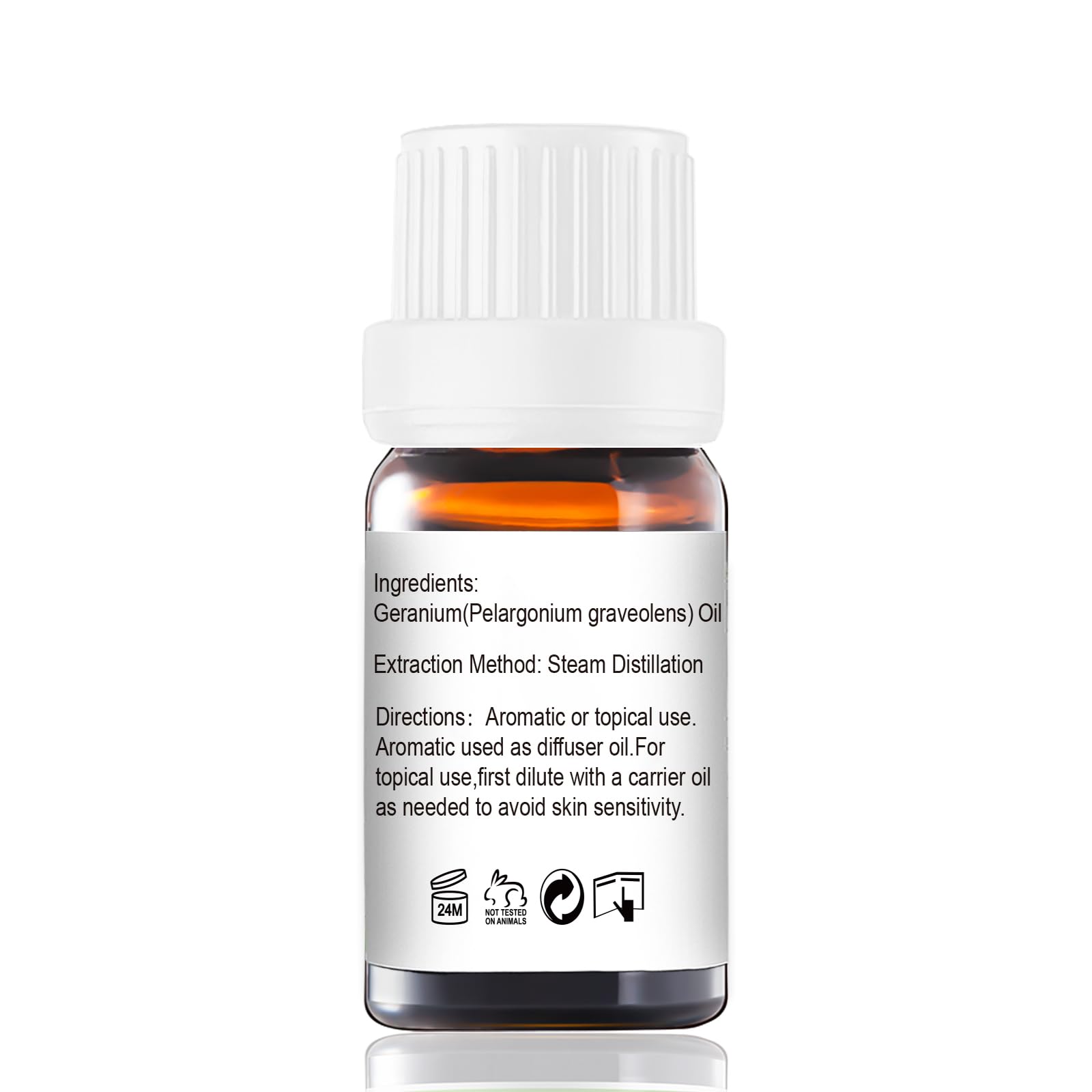 Steam-distilled geranium leaves used for essential oil