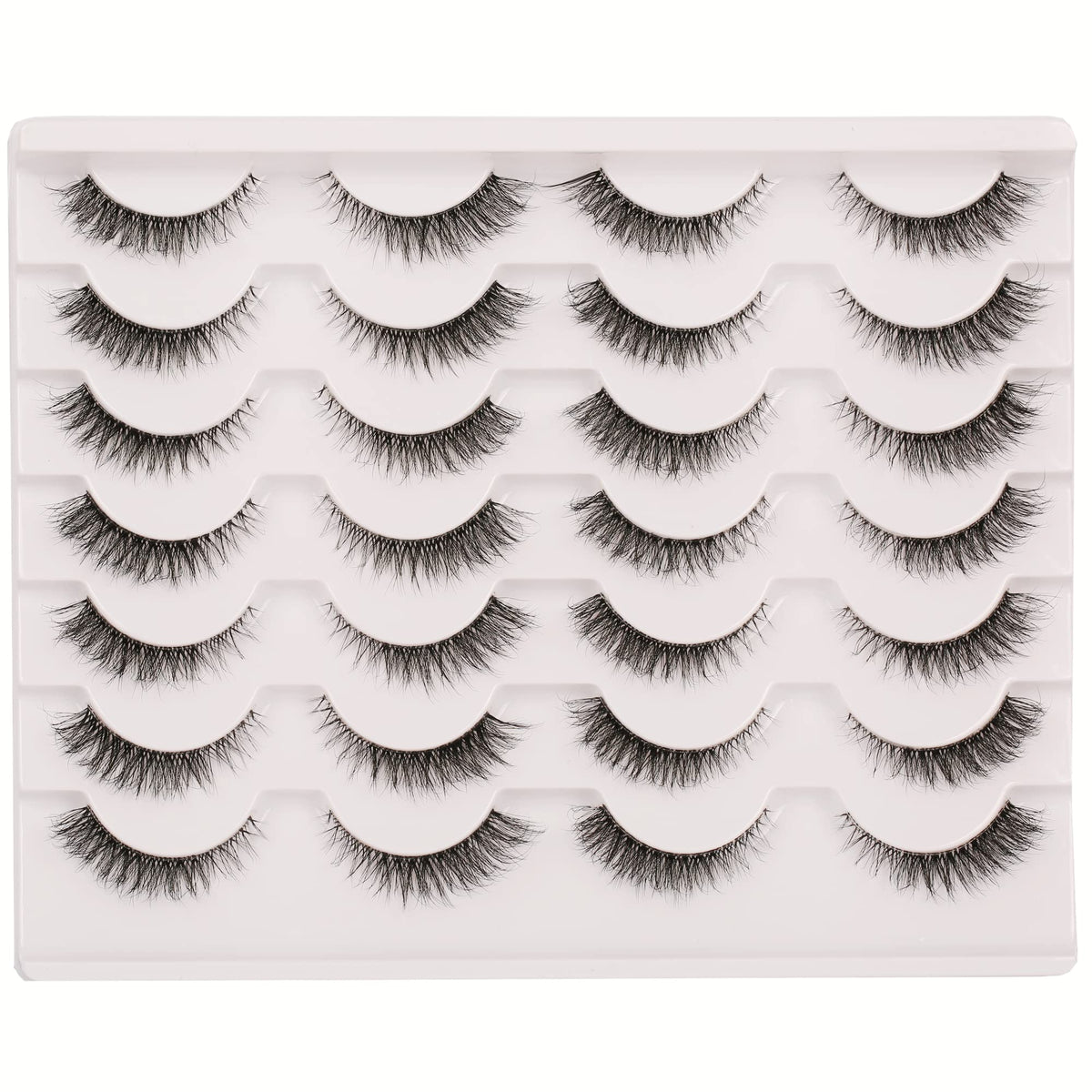 Gmagictobo false eyelashes with natural short length and clear band for comfortable, everyday wear