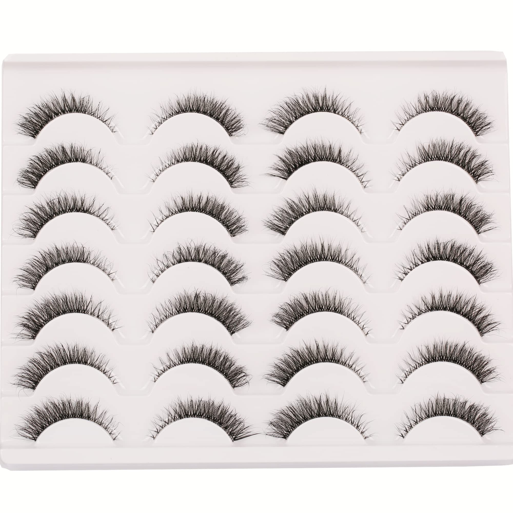 Gmagictobo natural short lashes with clear band for seamless day-to-night look