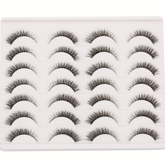 Gmagictobo natural short lashes with clear band for seamless day-to-night look