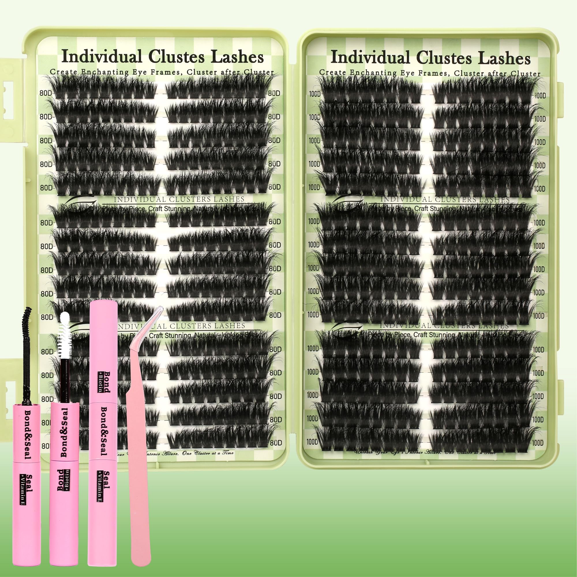 Gmagictobo lash clusters kit with cat eye design for dramatic at-home volume.