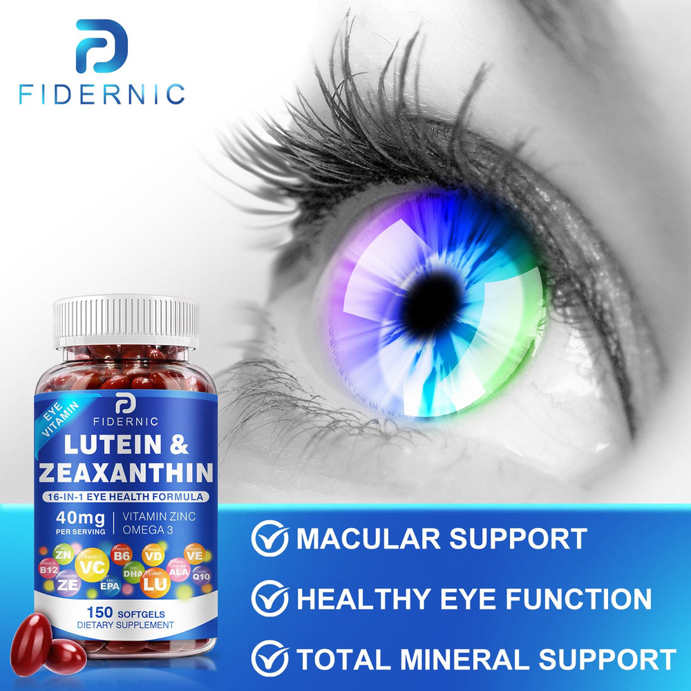 GMP-certified, non-GMO, gluten-free eye supplement packaging