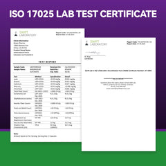 GMP-certified facility and third-party testing seal