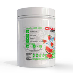 GMU Sport EAA + BCAA Powder ingredients and electrolyte infographic