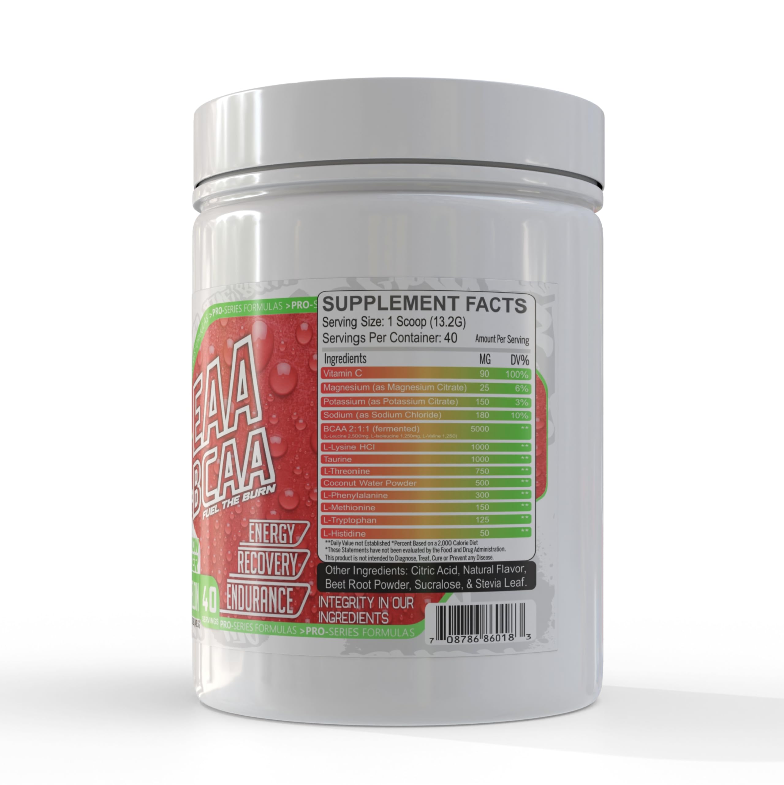 Serving scoop of GMU Sport EAA + BCAA Powder in Watermelon flavor
