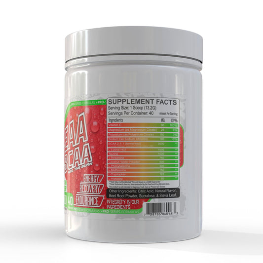 Serving scoop of GMU Sport EAA + BCAA Powder in Watermelon flavor