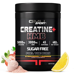 GMU SPORT Creatine 2.0 front of tub in Strawberry Lemonade flavor