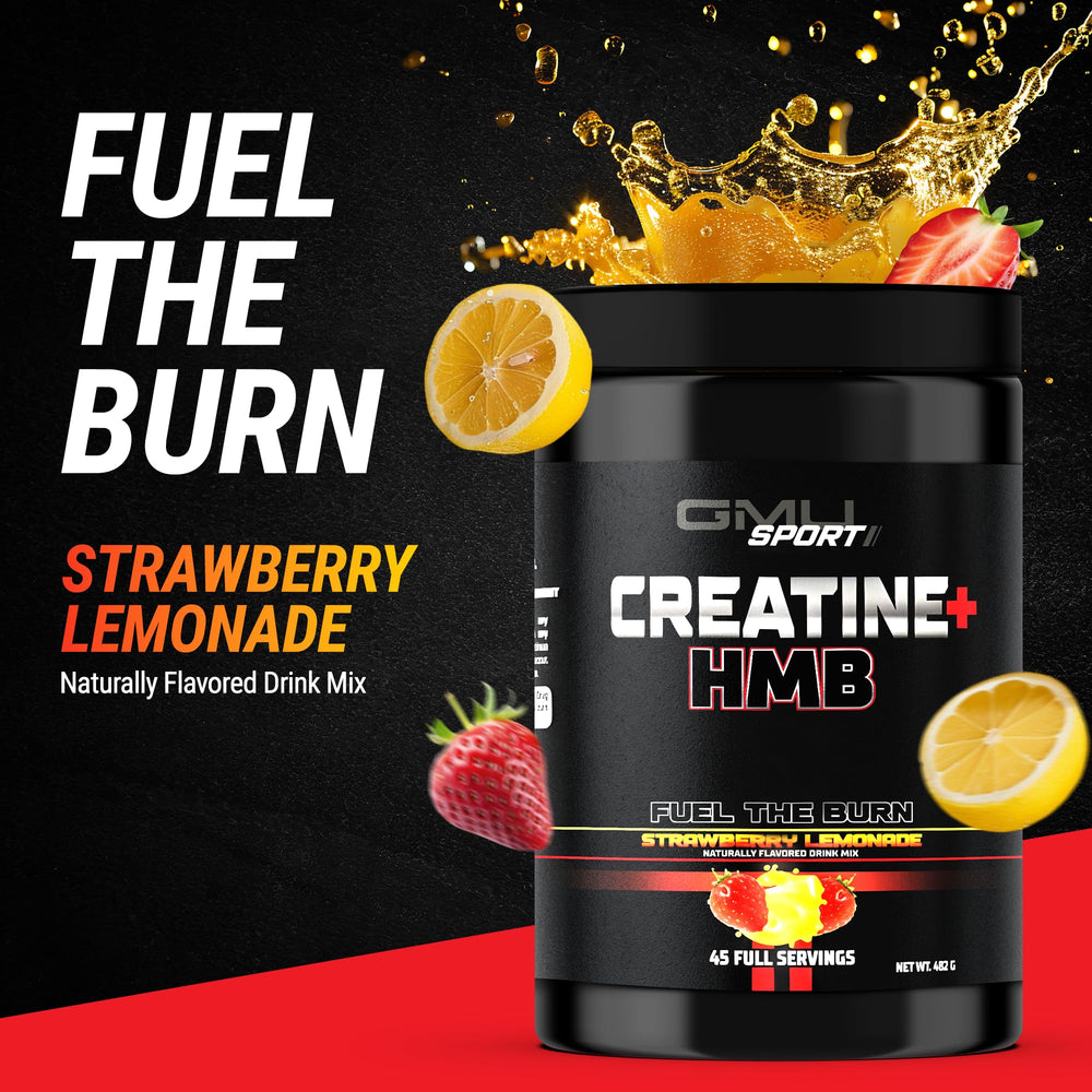 Strawberry Lemonade flavor imagery for GMU SPORT Creatine 2.0
