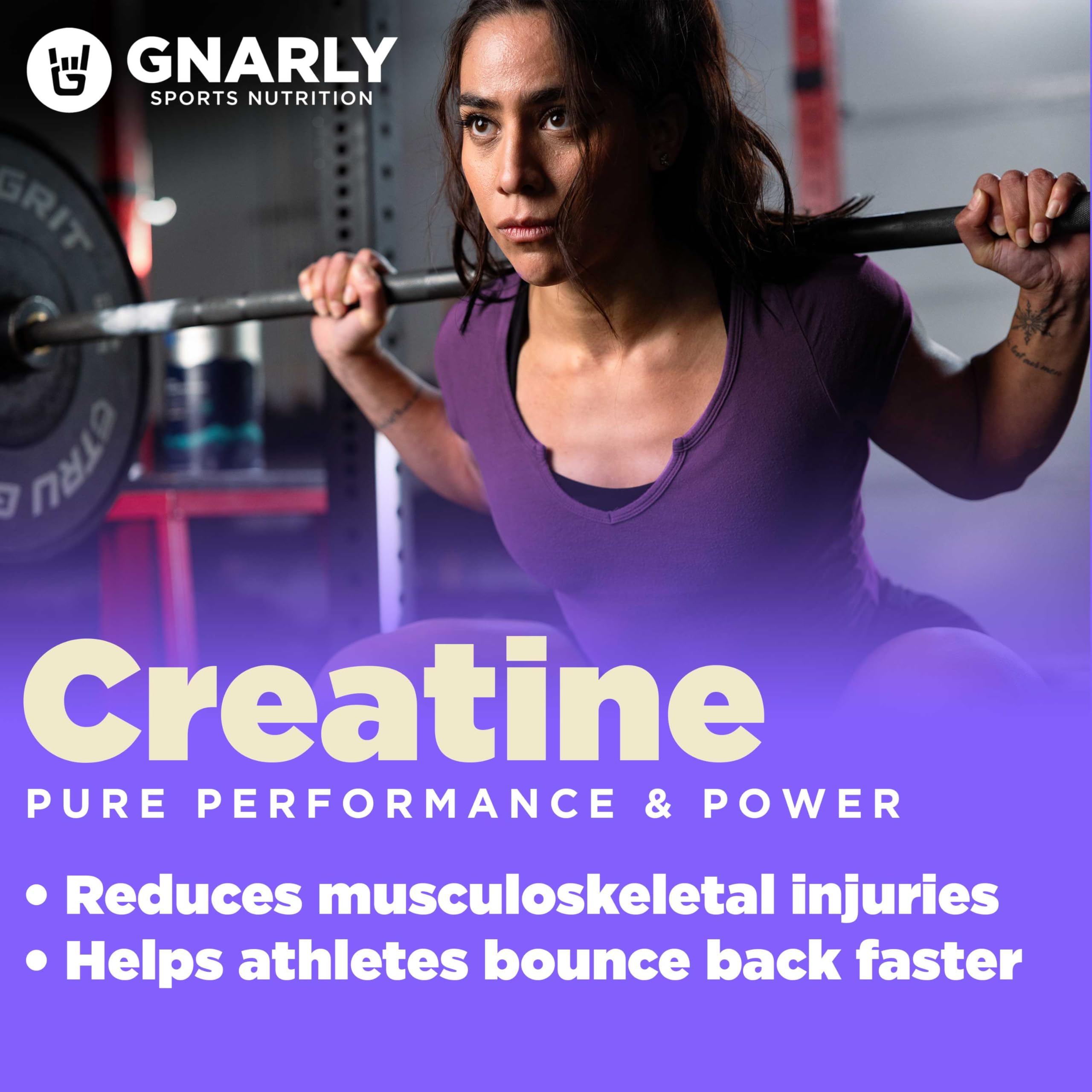 Creapure label on Gnarly Creatine Powder