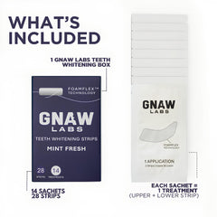 GNAW LABS whitening strips packaging