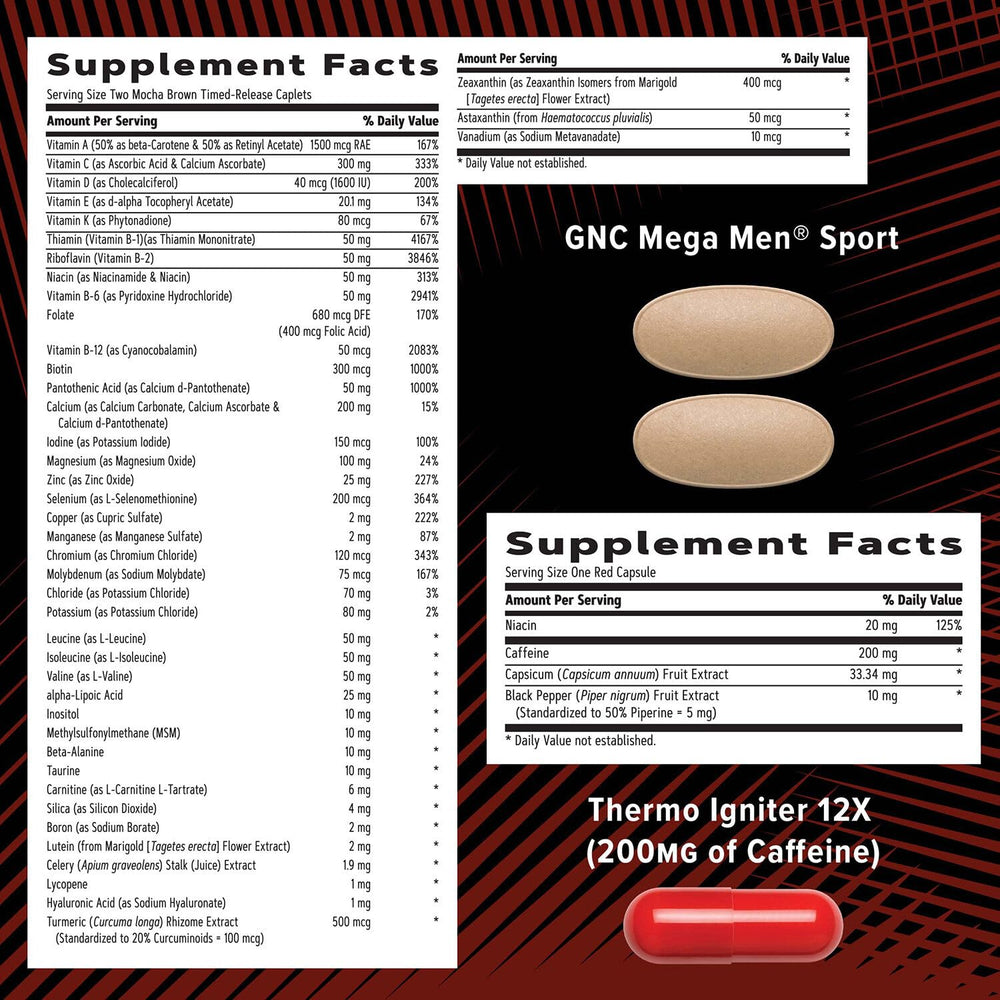 Athlete opening a bottle of GNC AMP Vitapak with workout gear nearby.