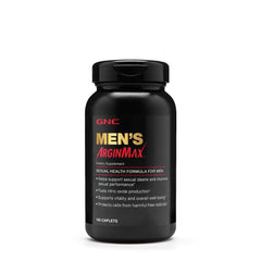 GNC ArginMax bottle showing timed-release formula for sustained vitality.