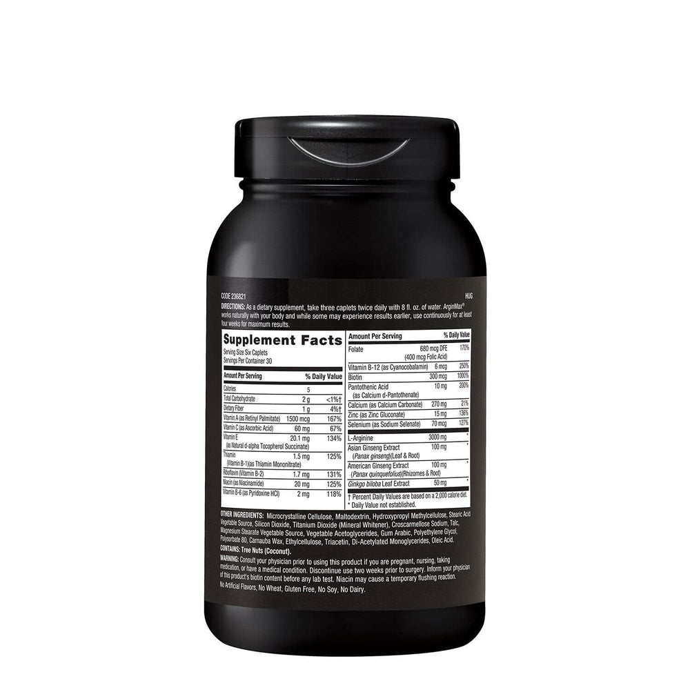 GNC ArginMax capsules close-up highlighting daily supplement for energy.