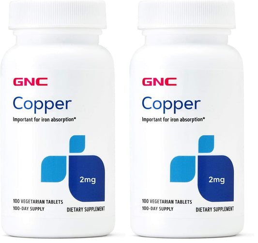 GNC Copper 2mg bottle label