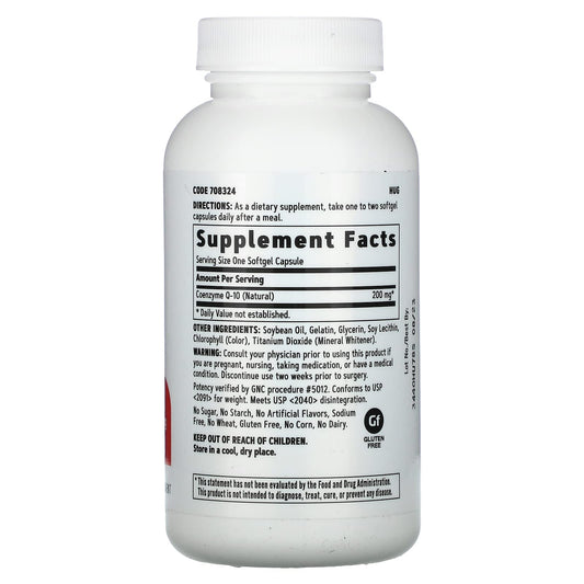 Close-up of CoQ10 softgels for cardiovascular health, 60-day supply