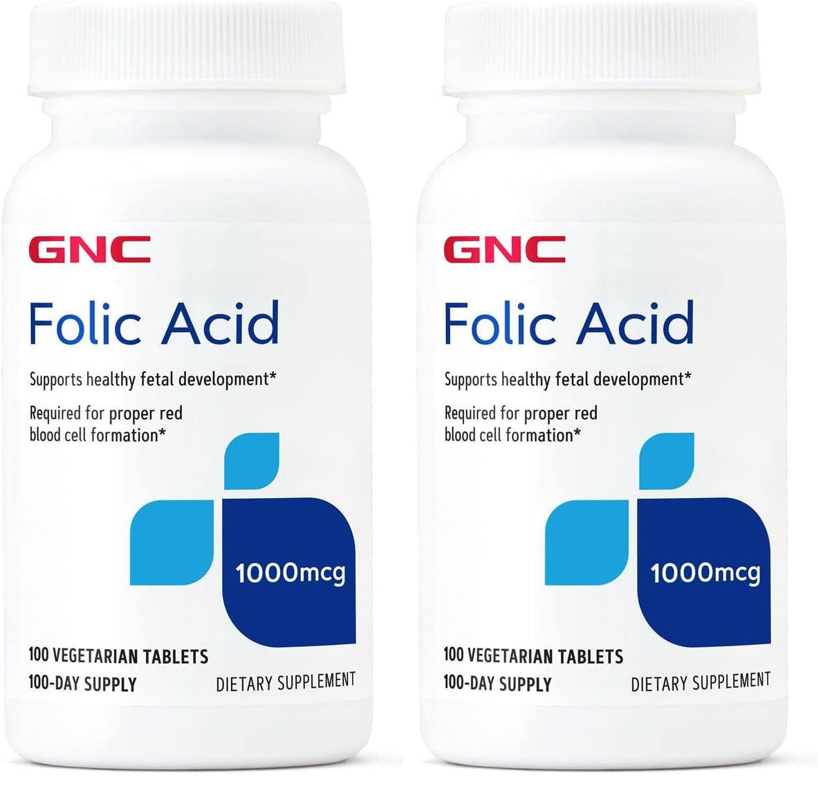 GNC Folic Acid 1000mcg bottle front view