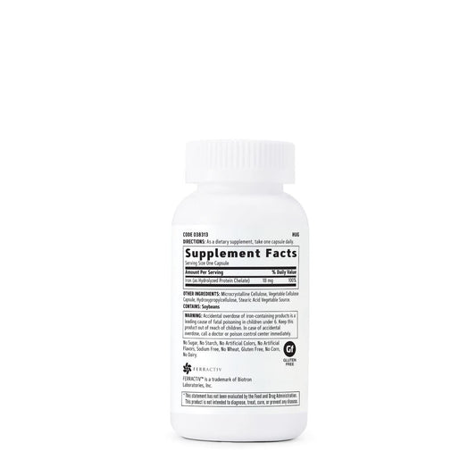 Close-up of Gentlesorb Iron 18mg capsules