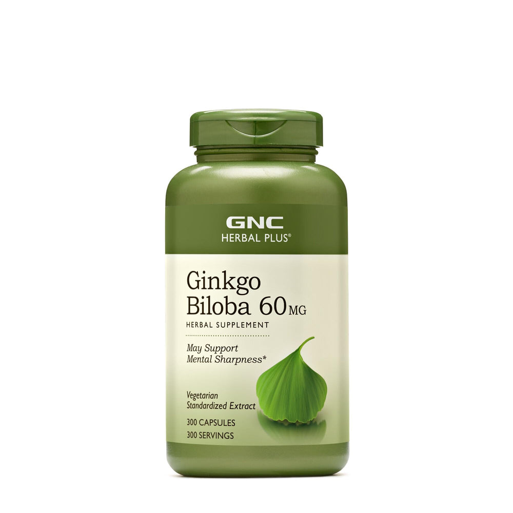 GNC Herbal Plus Ginkgo Biloba 60mg front view