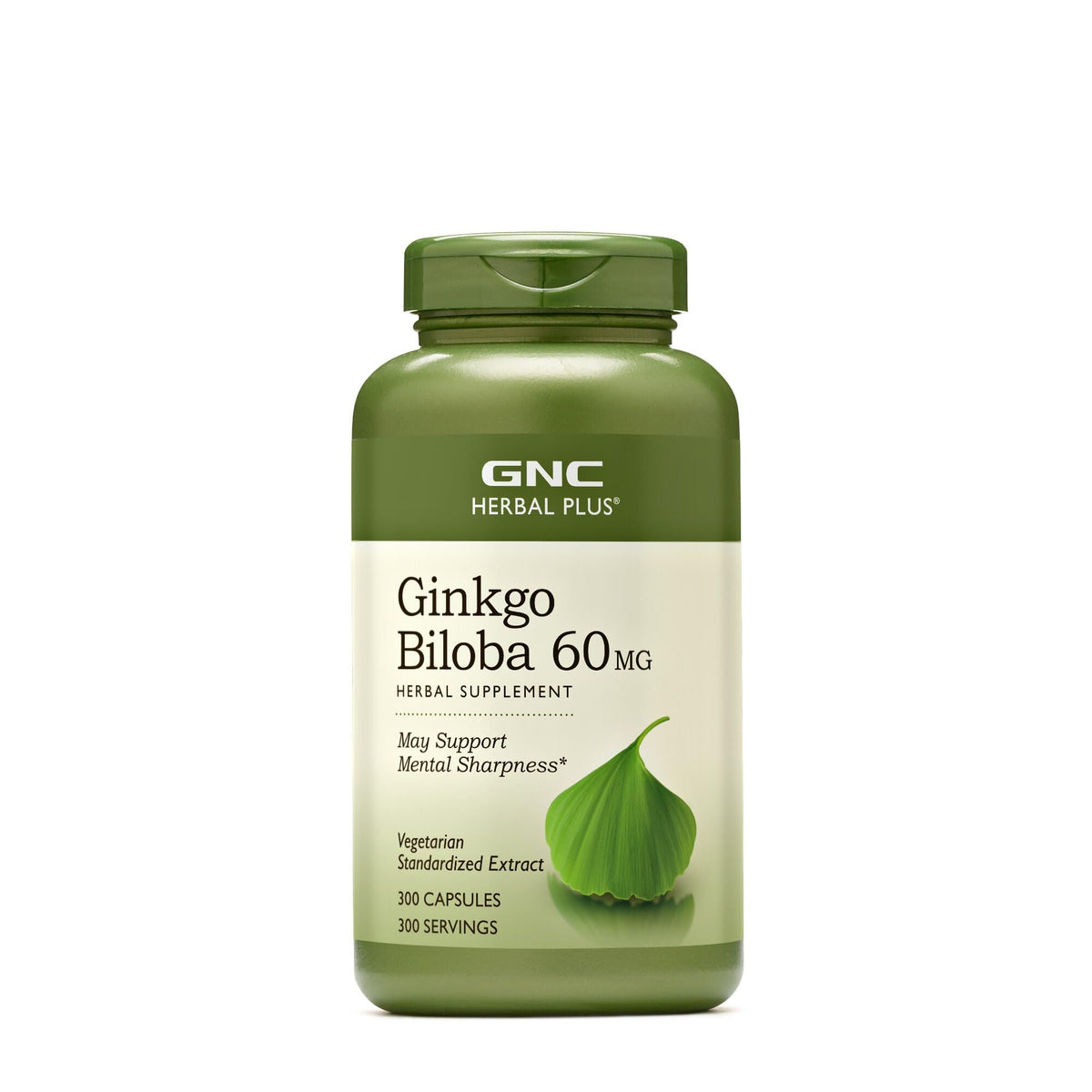 GNC Herbal Plus Ginkgo Biloba 60mg front view