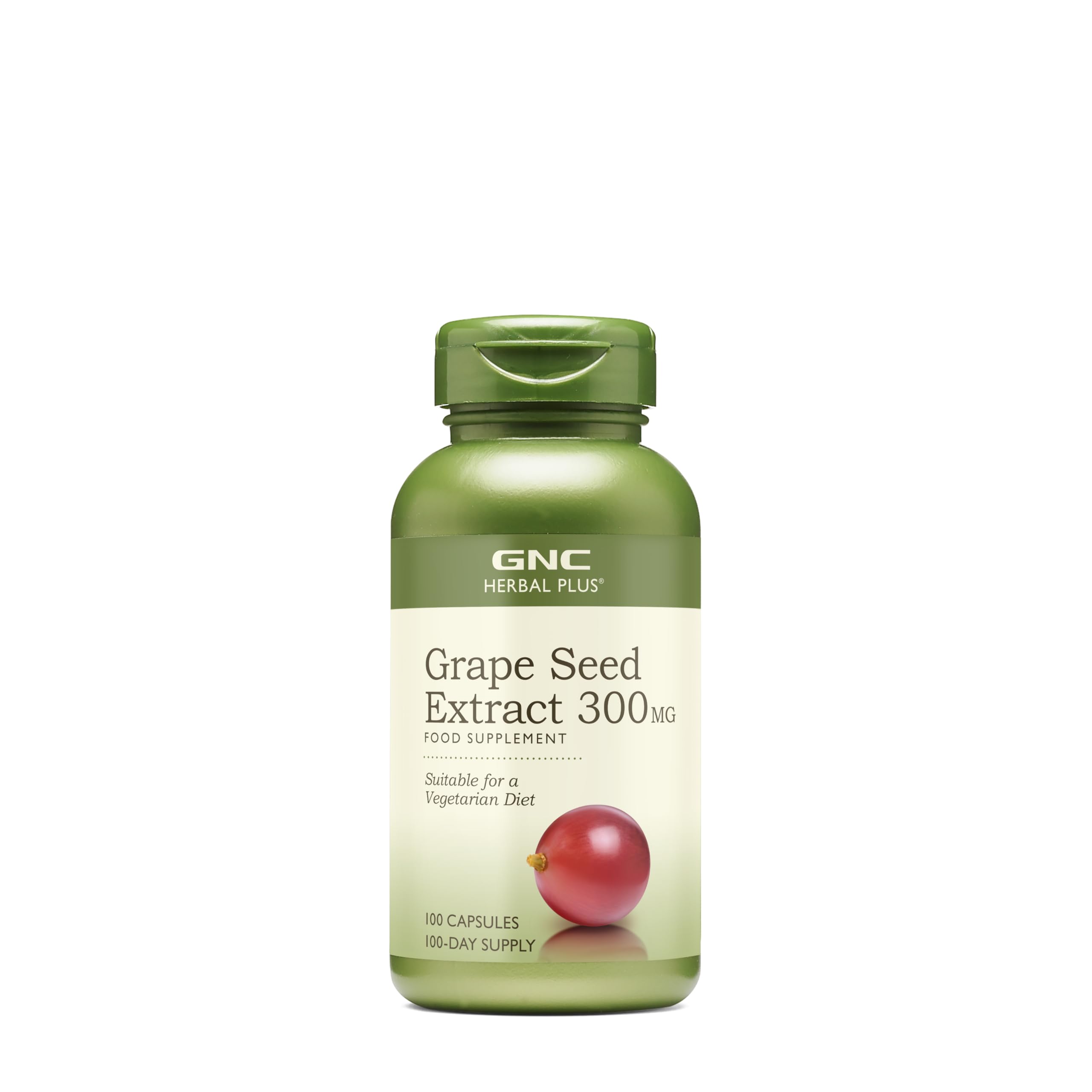 GNC Herbal Plus Grape Seed Extract 300mg bottle front label