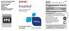 GNC Inositol 500mg Supplement bottle packaging