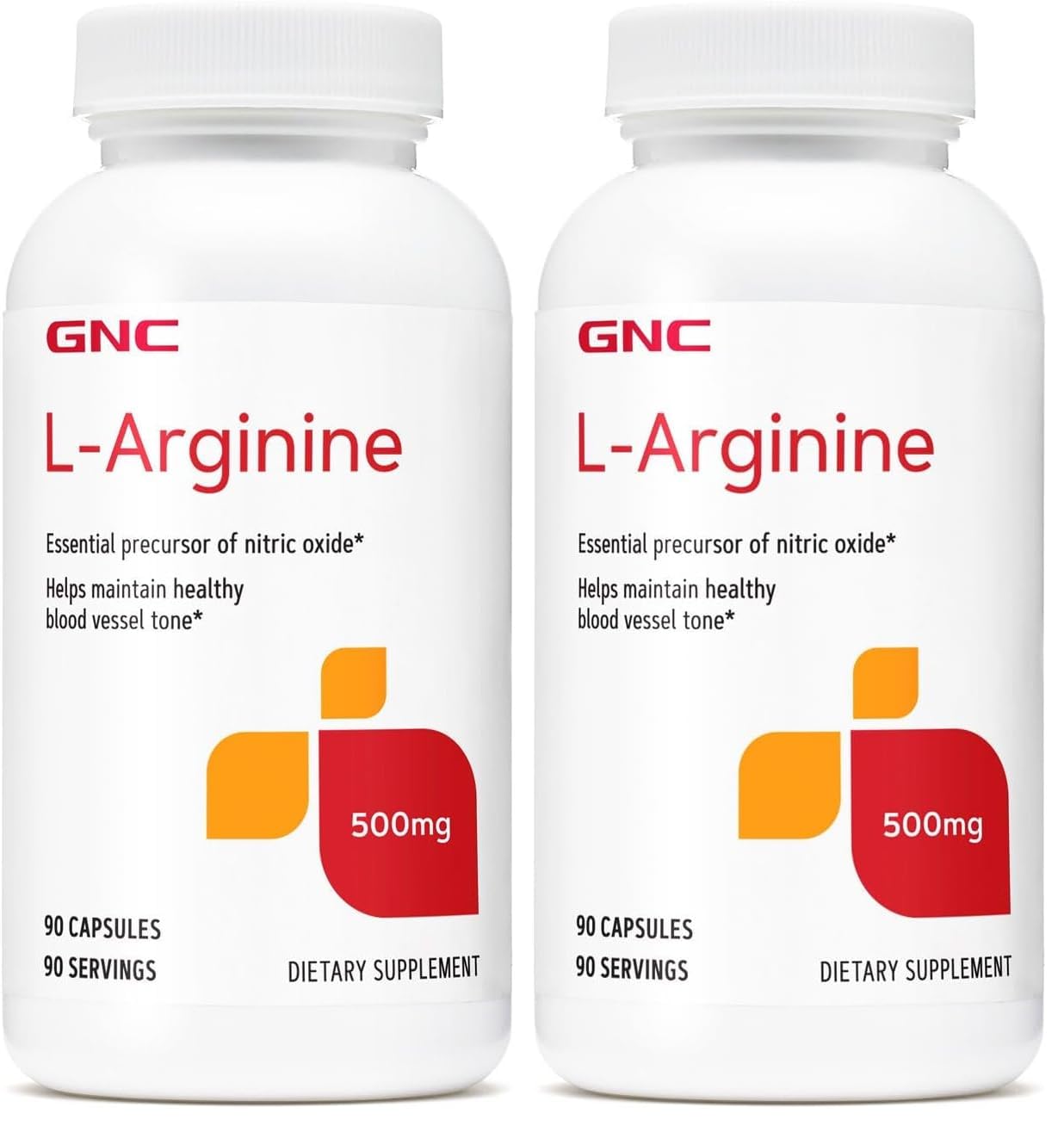 GNC L Arginine 500mg supplement pack of 2 – hero image