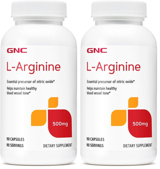 GNC L Arginine 500mg supplement pack of 2 – hero image