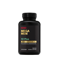 GNC Mega Men 50 Plus daily-use scene suggesting routine supplementation.