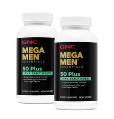 GNC Mega Men 50 Plus One Daily Multivitamin Twin Pack front view