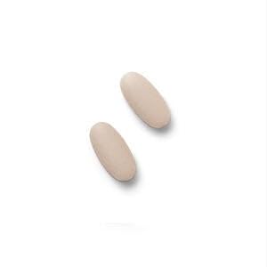Close-up of B vitamins listed on the supplement label