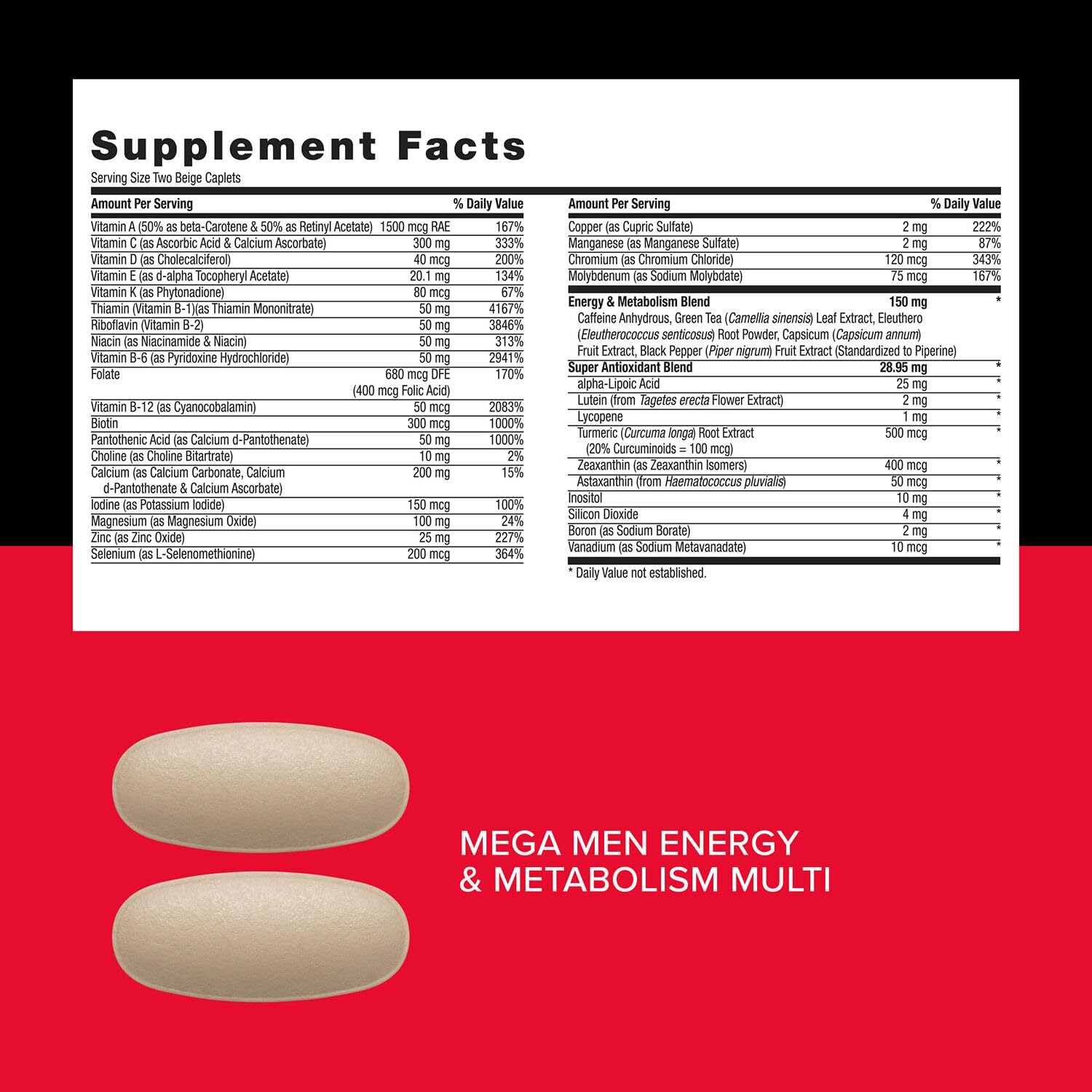Clinically proven multivitamin blend in GNC Vitapak