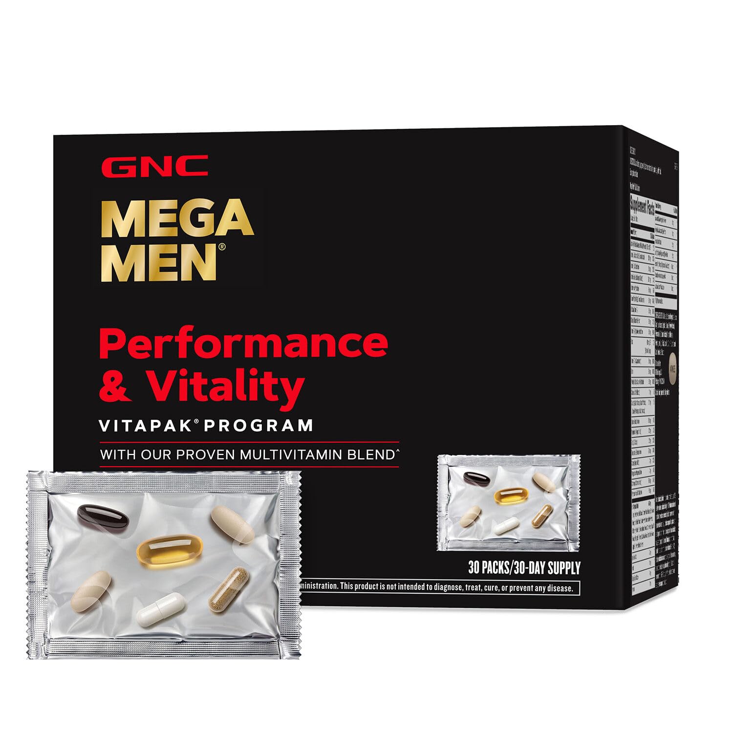 Front cover of GNC Mega Men Vitapak Program