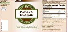 GNC Papaya Enzymes 240 Tablets - packaging